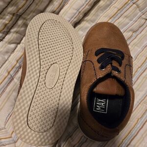 Brown Shoes with Blue Laces